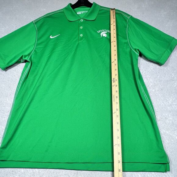 Nike Shirt Polo Mens X-Large Michigan State Spartans Dri Fit Stretch Performance - Picture 8 of 13